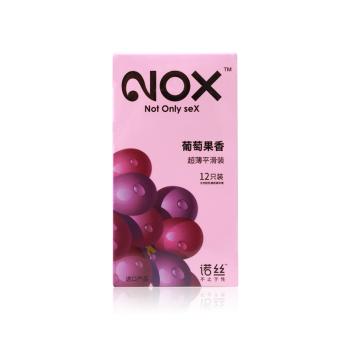 诺丝葡萄果香超薄平滑装安全套12只 柔滑顺畅
