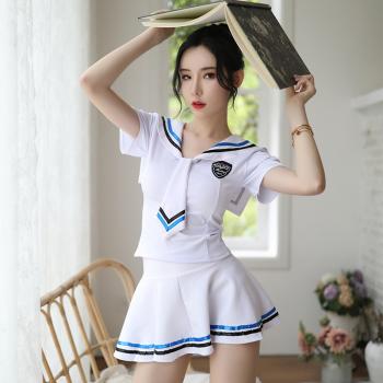 免费领清纯可爱学生水手服 面料柔滑 经典版型