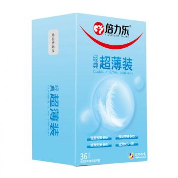 倍力乐经典超薄安全套36只装 轻盈透薄 律动爽薄 丝滑润薄
